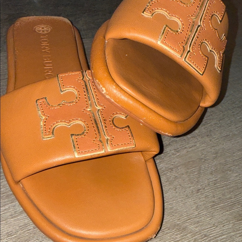 Double-T Leather Sport Slide Sandal (Women)  Sz8 - Picture 6 of 14